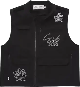 100 Thieves x PokÃ©mon Bulbasaur Ivysaur Vest - Black
